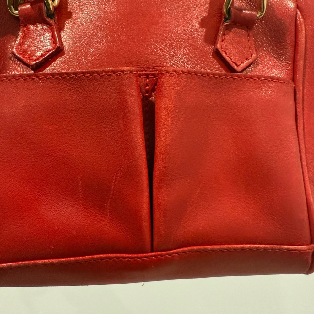 Gucci bamboo Red Leather mini Handbag - Picture 2 of 10